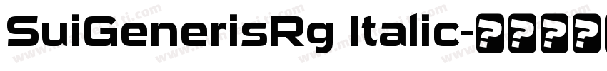 SuiGenerisRg Italic字体转换